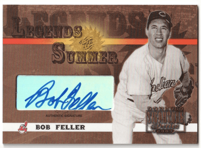 BOB FELLER 2003 Donruss Signature Series Autograph Auto - INDIANS - Columbia Hobby - Sports Card Boxes - Toploaders - Card Savers