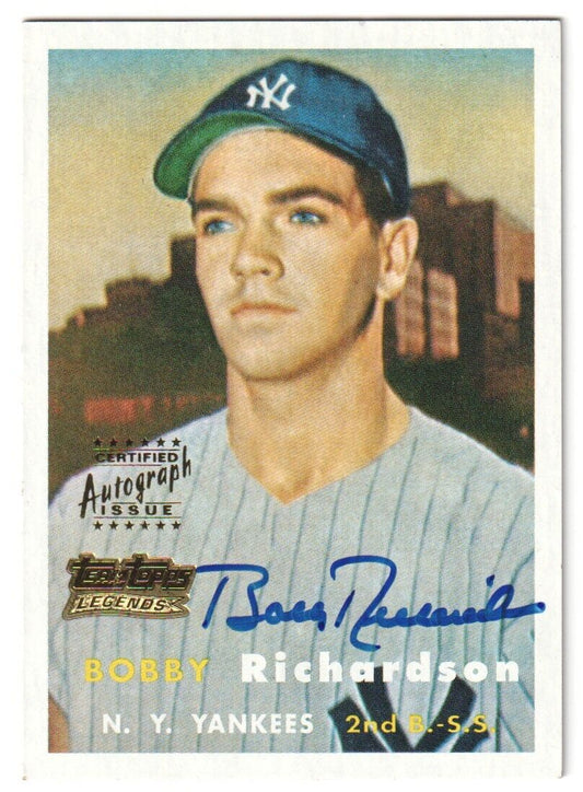 BOBBY RICHARDSON 2001 Topps Archives Autograph Auto - YANKEES - Columbia Hobby - Sports Card Boxes - Toploaders - Card Savers