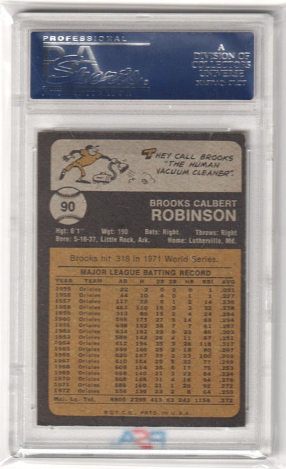BROOKS ROBINSON 1973 Topps #90 PSA 6 EX - MT - ORIOLES - Columbia Hobby - Sports Card Boxes - Toploaders - Card Savers