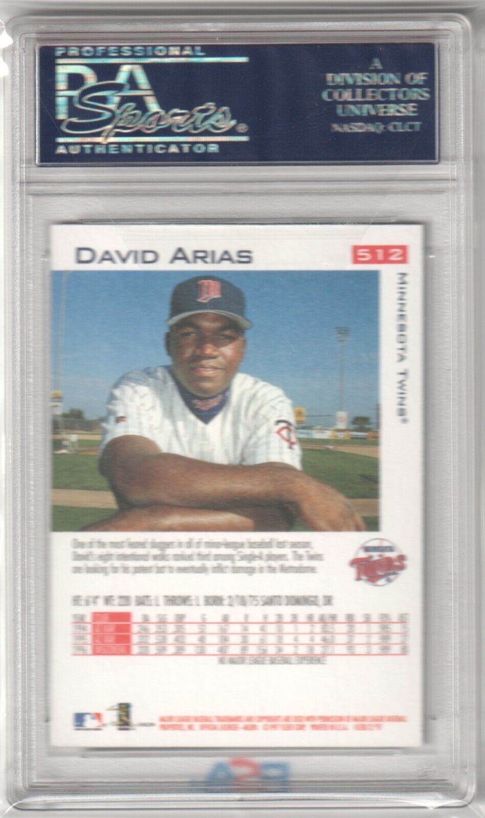 DAVID ORTIS (Arias) 1997 Fleer RC Rookie #512 PSA 9 MINT - RED SOX - Columbia Hobby - Sports Card Boxes - Toploaders - Card Savers