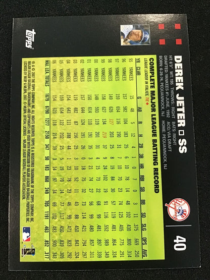 Derek Jeter 2007 Topps Mantle / Bush #40b New York Yankees - Columbia Hobby - Sports Card Boxes - Toploaders - Card Savers