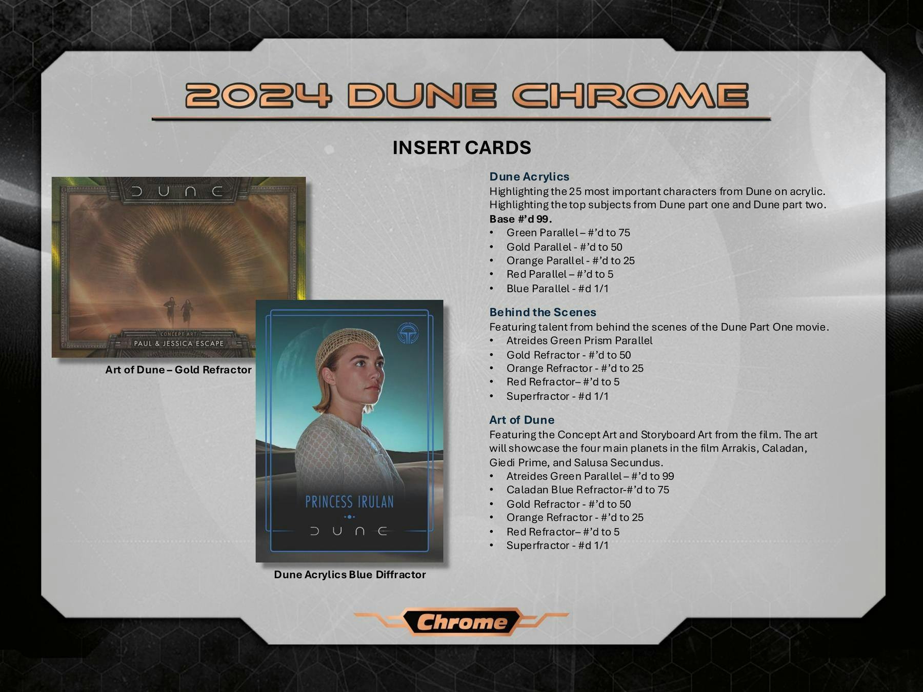 Dune Chrome 7 - Pack Blaster Box (Topps 2024) | Columbia Sports Cards - Columbia Hobby - Sports Card Boxes - Toploaders - Card Savers