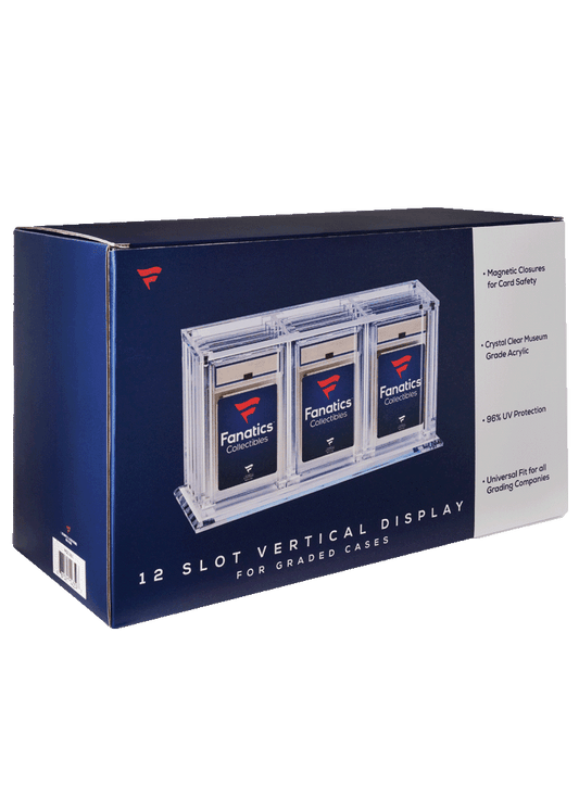 Fanatics Collectibles 12 Slot Vertical Graded Acrylic Case - Columbia Hobby - Sports Card Boxes - Toploaders - Card Savers