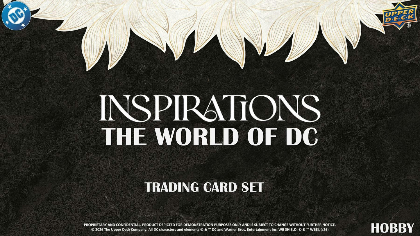 2025 Upper Deck Inspirations The World of DC Hobby Box
DC Homage Art insert card
DC Artist Spotlight trading card
DC creator autograph card