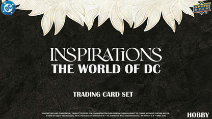 2025 Upper Deck Inspirations The World of DC Hobby Box
DC Homage Art insert card
DC Artist Spotlight trading card
DC creator autograph card