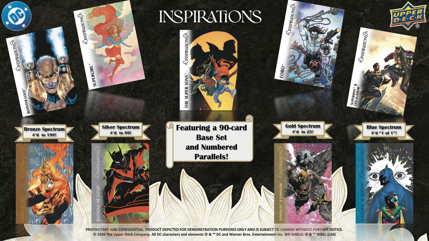 2025 Upper Deck Inspirations The World of DC Hobby Box | Columbia Hobby - Sports Card Boxes - Toploaders - Card Savers.
