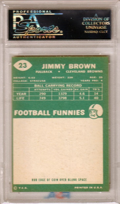 JIM BROWN 1960 Topps #23 PSA 7 NM - BROWNS - Columbia Hobby - Sports Card Boxes - Toploaders - Card Savers