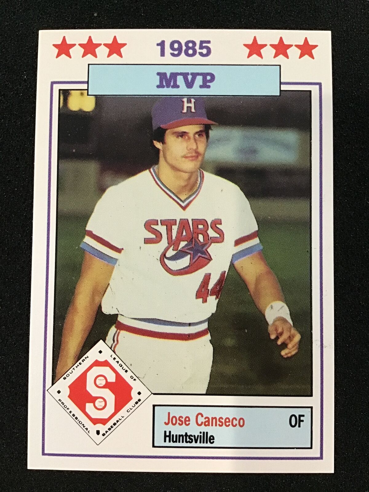Jose Canseco 1986 Don Jennings Southern All - Stars #14 Huntsville Stars - Columbia Hobby - Sports Card Boxes - Toploaders - Card Savers