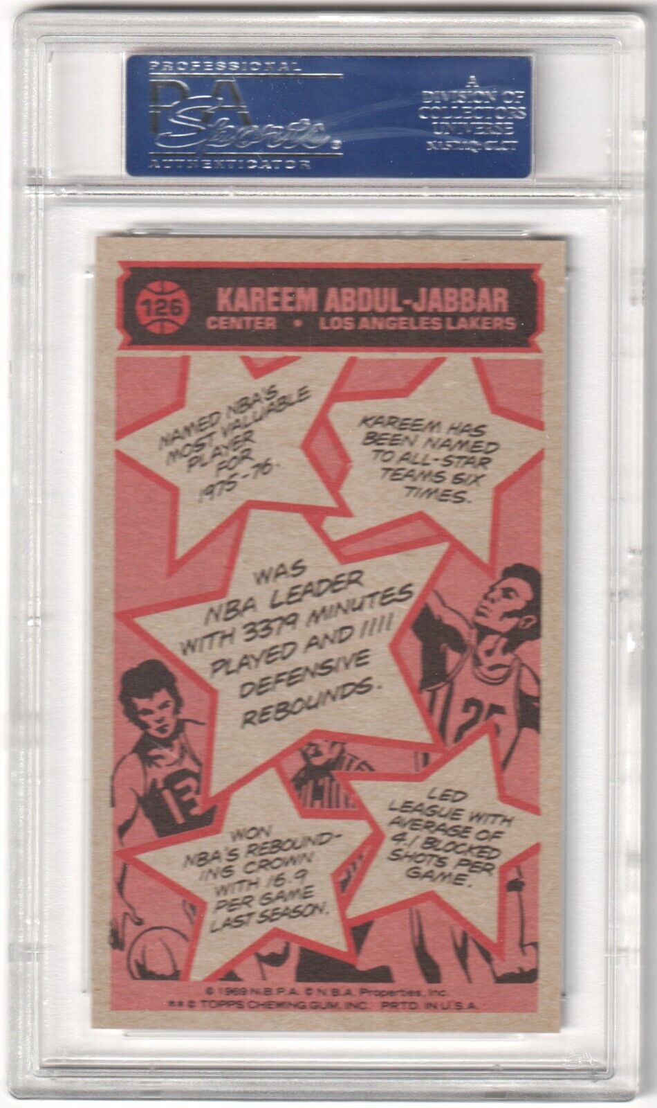 KAREEM ABDUL - JABBAR 1976 - 77 Topps #126 PSA 7 NM - LAKERS - Columbia Hobby - Sports Card Boxes - Toploaders - Card Savers