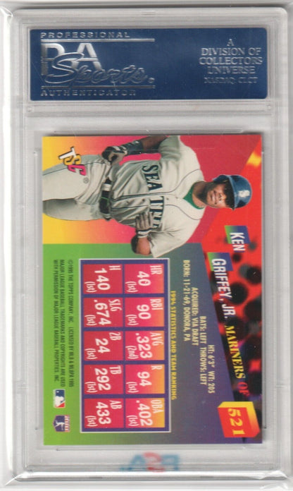 KEN GRIFFEY JR 1995 Topps Stadium Club #521 PSA 10 GEM MINT - MARINERS - Columbia Hobby - Sports Card Boxes - Toploaders - Card Savers