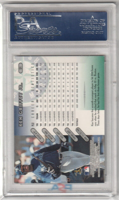 KEN GRIFFEY JR 1997 Donruss #21 PSA 10 GEM MINT - MARINERS - Columbia Hobby - Sports Card Boxes - Toploaders - Card Savers