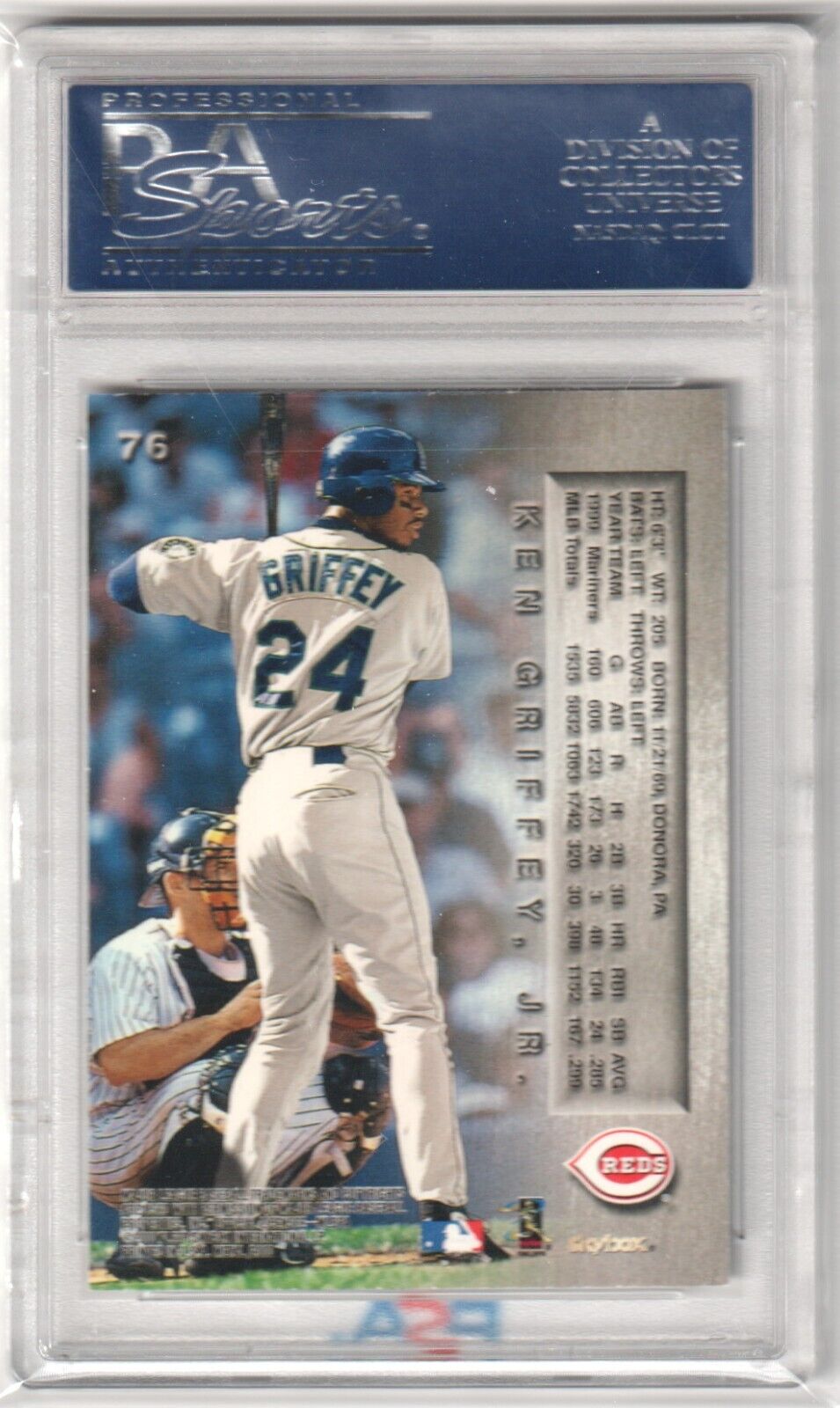KEN GRIFFEY JR 2000 Fleer Skybox Metal #76 PSA 10 GEM MINT - MARINERS - Columbia Hobby - Sports Card Boxes - Toploaders - Card Savers