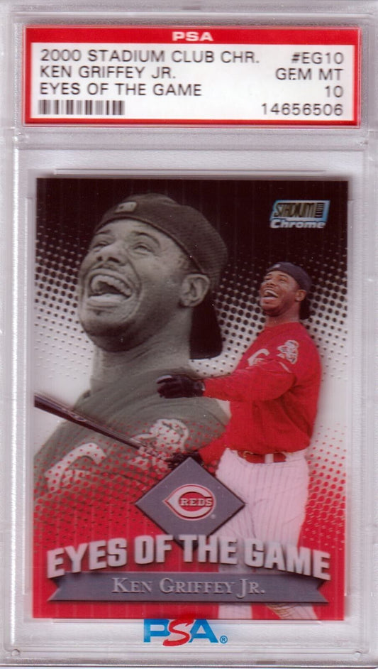 KEN GRIFFEY JR 2000 Stadium Club Chrome Eyes of the Game PSA 10 GEM MINT POP 23 - Columbia Hobby - Sports Card Boxes - Toploaders - Card Savers