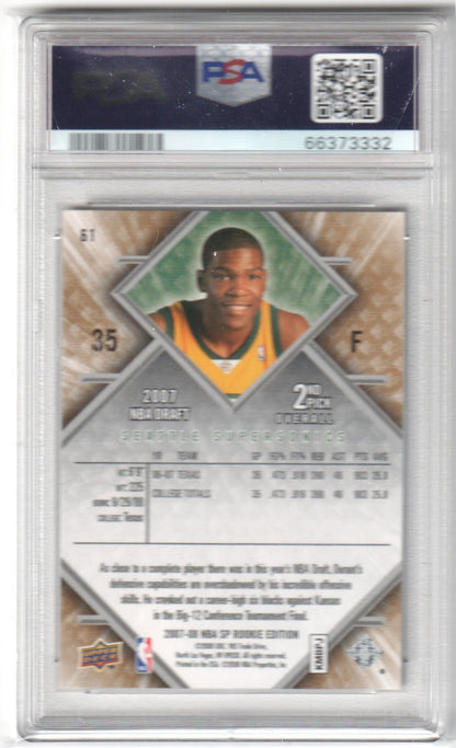 KEVIN DURANT 2007 SP Rookie Edition RC #61 PSA 10 GEM MINT - Columbia Hobby - Sports Card Boxes - Toploaders - Card Savers