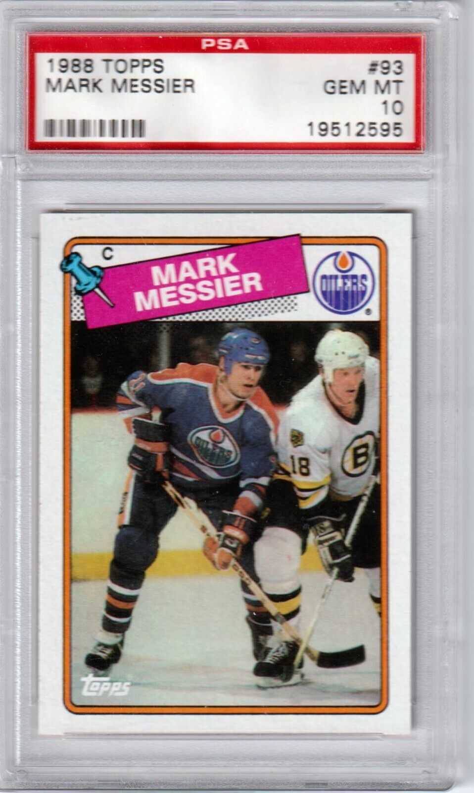 MARK MESSIER 1988 Topps #93 PSA 10 GEM MINT - OILERS - Columbia Hobby - Sports Card Boxes - Toploaders - Card Savers