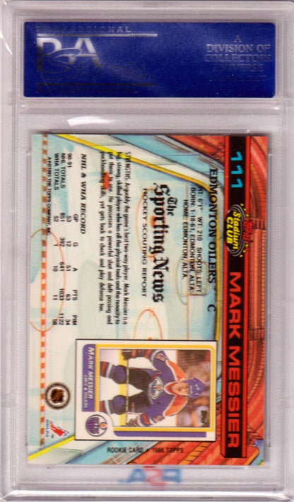 MARK MESSIER 1991 Topps Stadium Club #111 PSA 10 GEM MINT - OILERS - Columbia Hobby - Sports Card Boxes - Toploaders - Card Savers