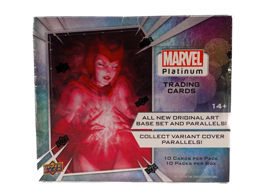 Marvel Platinum Trading Cards Hobby Box (Upper Deck 2023 2024) - Columbia Hobby - Sports Card Boxes - Toploaders - Card Savers