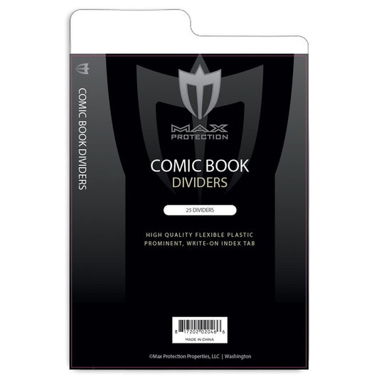 Max Pro Comic Book Dividers - 25ct Pack - Columbia Hobby - Sports Card Boxes - Toploaders - Card Savers