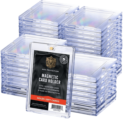Max Pro Ultra Clear Magnetic Card Holder 35pt w/Sleeve Size - Columbia Hobby - Sports Card Boxes - Toploaders - Card Savers