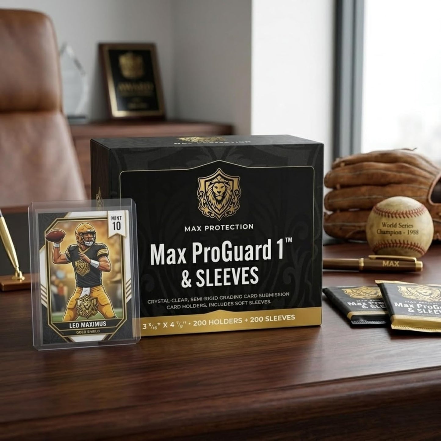 Max Protection Pro-Guard Semi Rigid Card Holders w/Sleeves - 200ct Box - Columbia Sports Cards