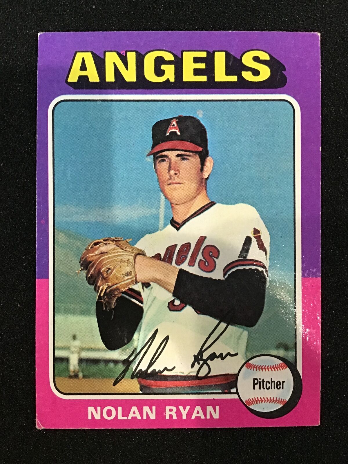 Nolan Ryan 1975 Topps Mini #500 - California Angels - Columbia Hobby - Sports Card Boxes - Toploaders - Card Savers