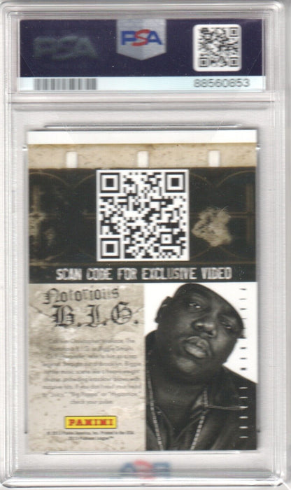 NOTORIOUS B.I.G 2013 Panini Black Friday HRX RC Rookie PSA 10 GEM MINT - Columbia Hobby - Sports Card Boxes - Toploaders - Card Savers