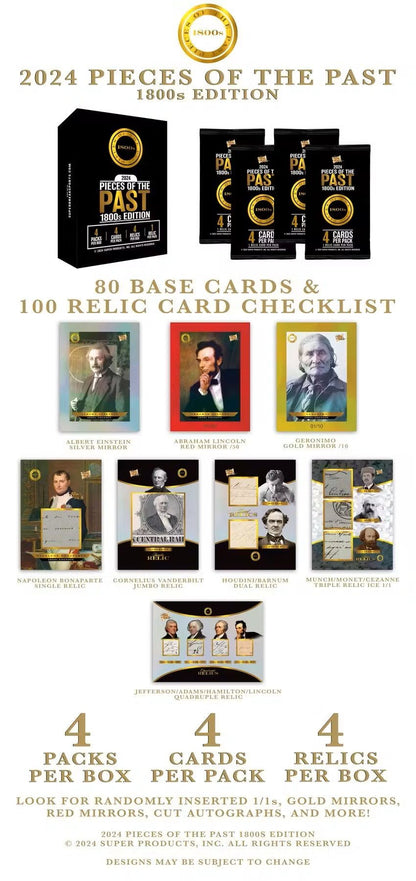 Pieces of the Past 1800s Edition Hobby Box (Super Break 2024) - Columbia Hobby - Sports Card Boxes - Toploaders - Card Savers