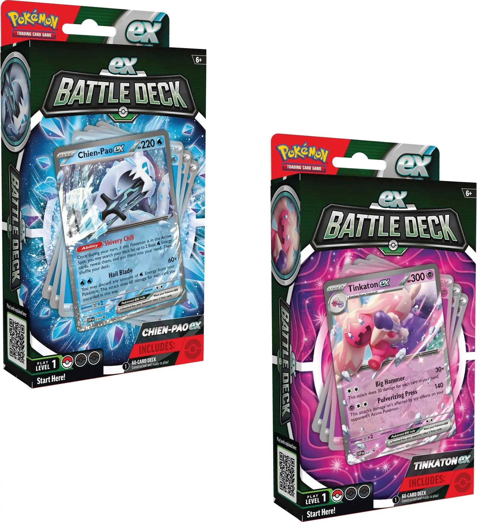 Pokemon Chien - Pao ex / Tinkaton ex Battle Deck Box - Columbia Hobby - Sports Card Boxes - Toploaders - Card Savers