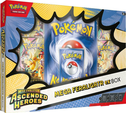 Pokémon Mega Evolution Ascended Heroes ex Box (Meganium/Emboar/Feraligatr) | Columbia Sports Cards - Columbia Hobby - Sports Card Boxes - Toploaders - Card Savers