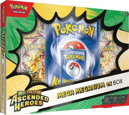 Pokémon Mega Evolution Ascended Heroes ex Box (Meganium/Emboar/Feraligatr) | Columbia Sports Cards - Columbia Hobby - Sports Card Boxes - Toploaders - Card Savers