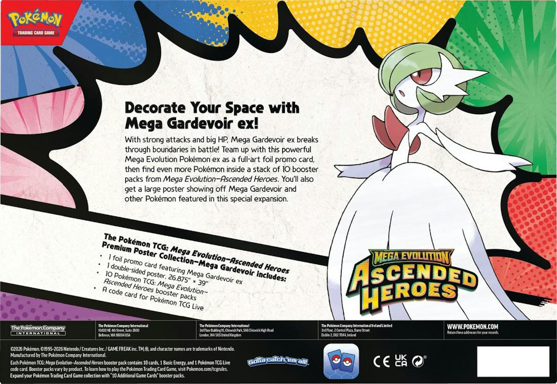 Pokemon Mega Evolution Ascended Heroes Premium Poster Collection Box | Columbia Sports Cards - Columbia Hobby - Sports Card Boxes - Toploaders - Card Savers