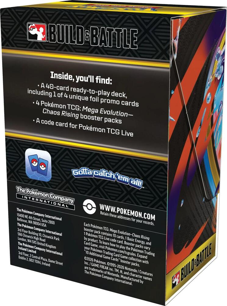 Pokemon Mega Evolution: Chaos Rising Build & Battle Box | Columbia Sports Cards - Columbia Sports Cards