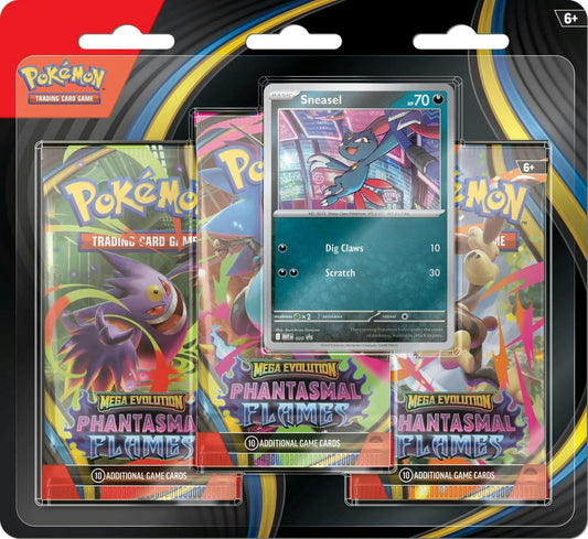Pokémon Mega Evolution: Phantasmal Flames 3 - Pack Blister Sneasel or Weavile | Columbia Sports Cards - Columbia Hobby - Sports Card Boxes - Toploaders - Card Savers