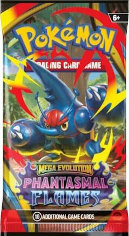 Pokémon Mega Evolution Phantasmal Flames Booster Bundle (6 Packs) - Columbia Hobby - Sports Card Boxes - Toploaders - Card Savers