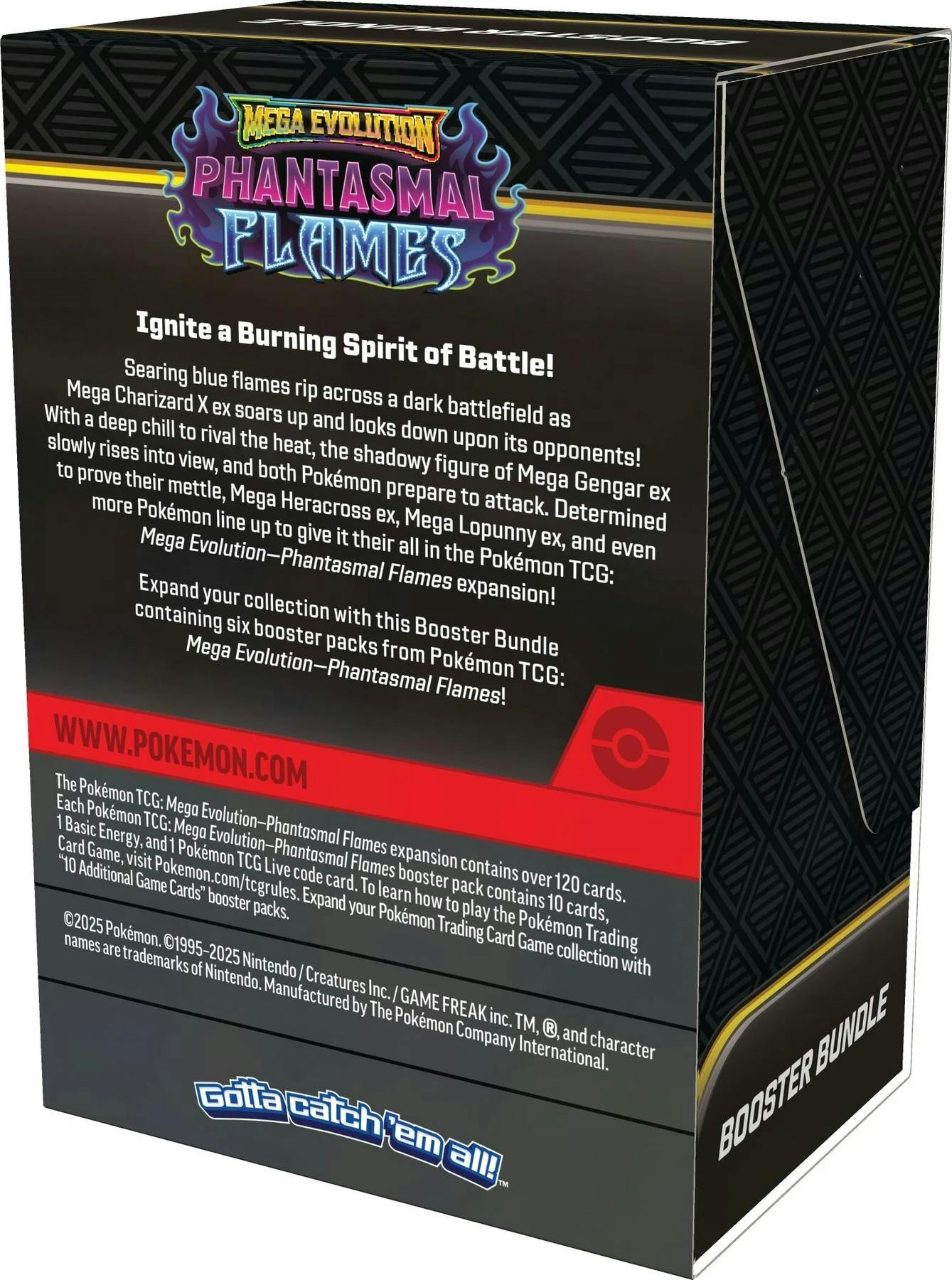 Pokémon Mega Evolution Phantasmal Flames Booster Bundle (6 Packs) - Columbia Hobby - Sports Card Boxes - Toploaders - Card Savers