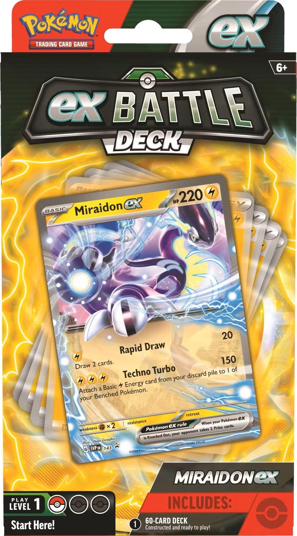 Pokemon Miraidon ex / Victini ex Battle Deck Box - Columbia Hobby - Sports Card Boxes - Toploaders - Card Savers