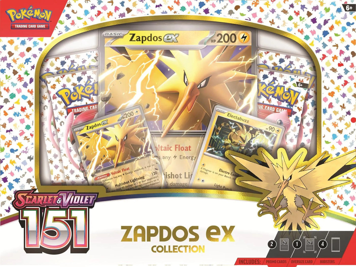 Pokemon Scarlet & Violet: 151 Zapdos ex Box - Columbia Hobby - Sports Card Boxes - Toploaders - Card Savers