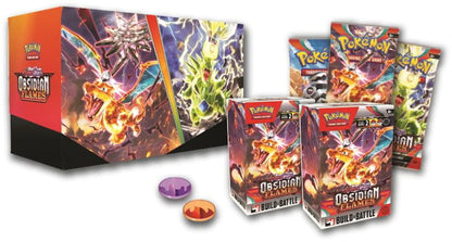 Pokémon Scarlet & Violet: Obsidian Flames Build & Battle Stadium Box - Columbia Hobby - Sports Card Boxes - Toploaders - Card Savers
