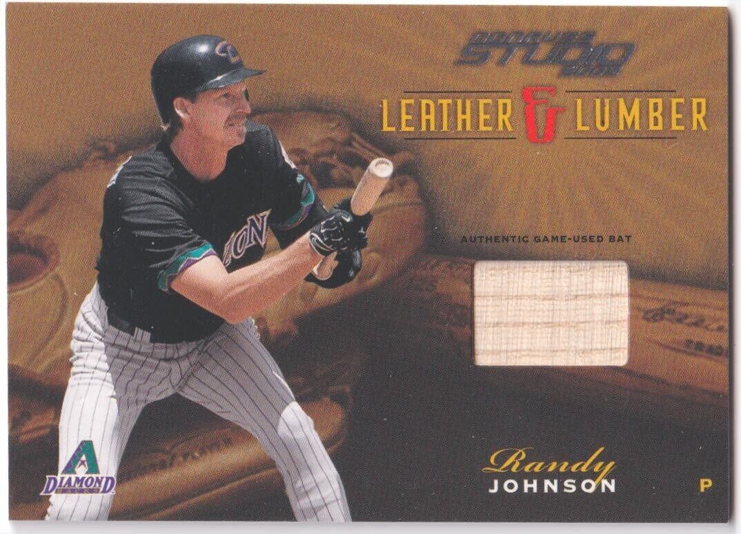 RANDY JOHNSON 2003 Donruss Leather & Lumber Game Used Bat SP #/250 DIAMONDBACKS - Columbia Hobby - Sports Card Boxes - Toploaders - Card Savers