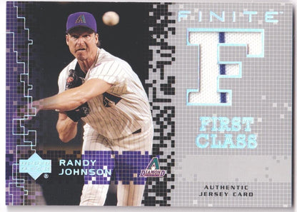 RANDY JOHNSON 2003 Upper Deck Finite First Class Game Used Jersey - DIAMONDBACKS - Columbia Hobby - Sports Card Boxes - Toploaders - Card Savers