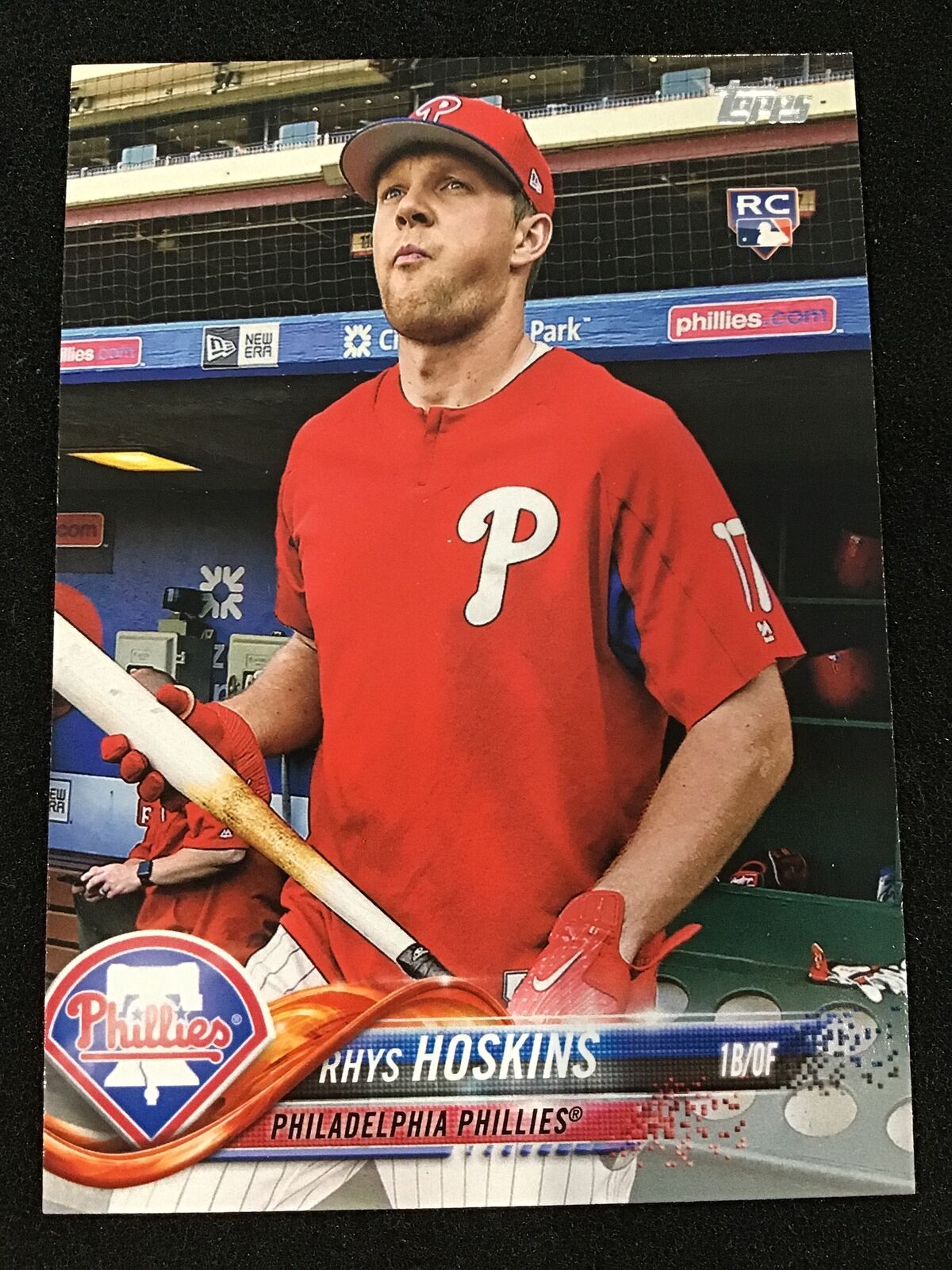 Rhys Hoskins 2018 Topps 259b RC Photo Variation SP Phillies - Columbia Hobby - Sports Card Boxes - Toploaders - Card Savers