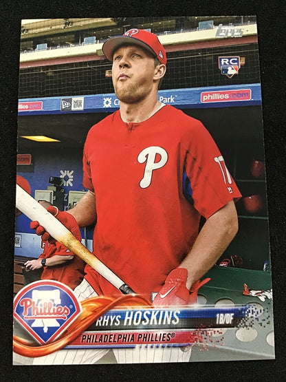 Rhys Hoskins 2018 Topps 259b RC Photo Variation SP Phillies - Columbia Hobby - Sports Card Boxes - Toploaders - Card Savers