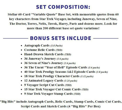 2026 Rittenhouse Star Trek Voyager Archives & Inscriptions Hobby Box | Columbia Sports Cards | Columbia Hobby - Sports Card Boxes - Toploaders - Card Savers.
