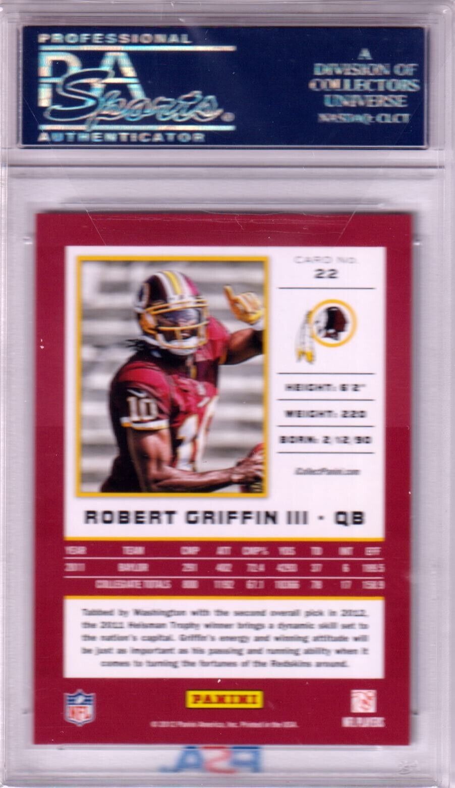 ROBERT GRIFFIN III 2012 National Convention RC Rookie #/499 PSA 10 - REDSKINS - Columbia Hobby - Sports Card Boxes - Toploaders - Card Savers