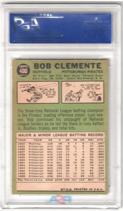 ROBERTO CLEMENTE 1966 Topps #300 PSA 6 EX - MT - PIRATES - Columbia Hobby - Sports Card Boxes - Toploaders - Card Savers