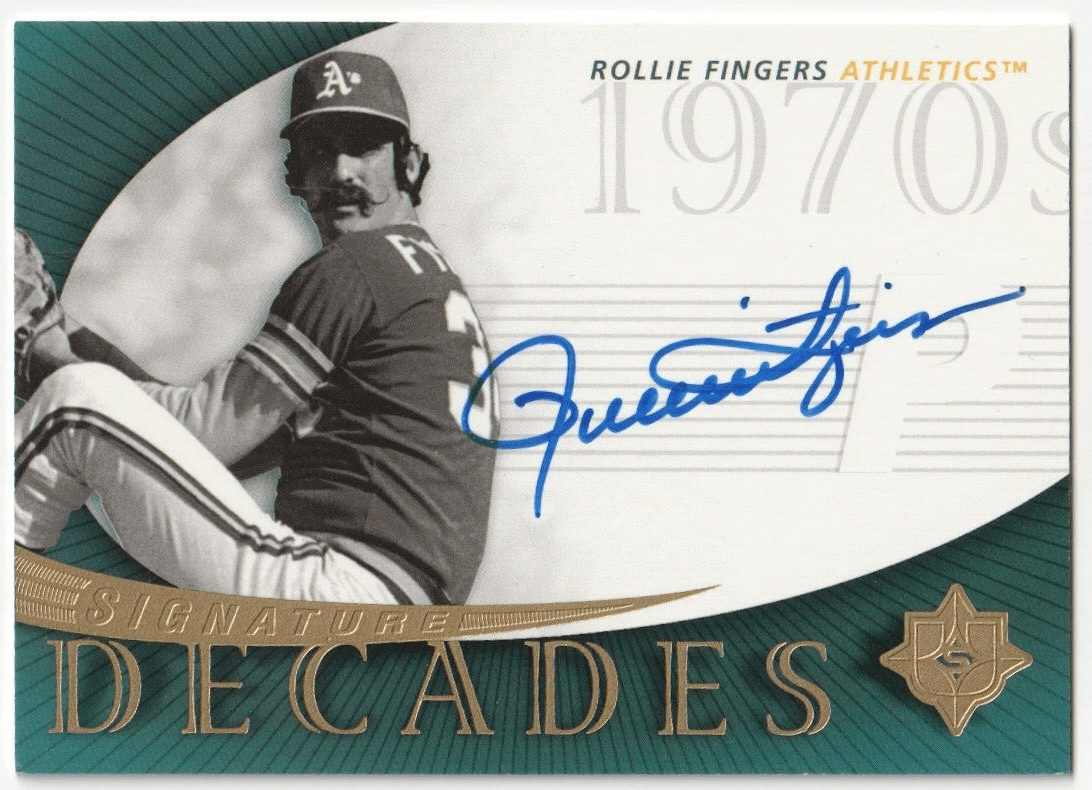 ROLLIE FINGERS 2005 Upper Deck Signature Autograph Auto - ATHLETICS - Columbia Hobby - Sports Card Boxes - Toploaders - Card Savers