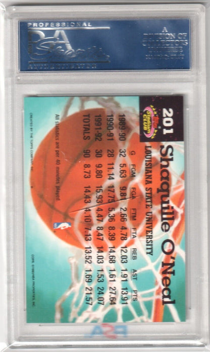 SHAQUILLE O'NEAL 1992 Stadium Club Members Only RC Rookie #201 PSA 10 GEM MINT - Columbia Hobby - Sports Card Boxes - Toploaders - Card Savers