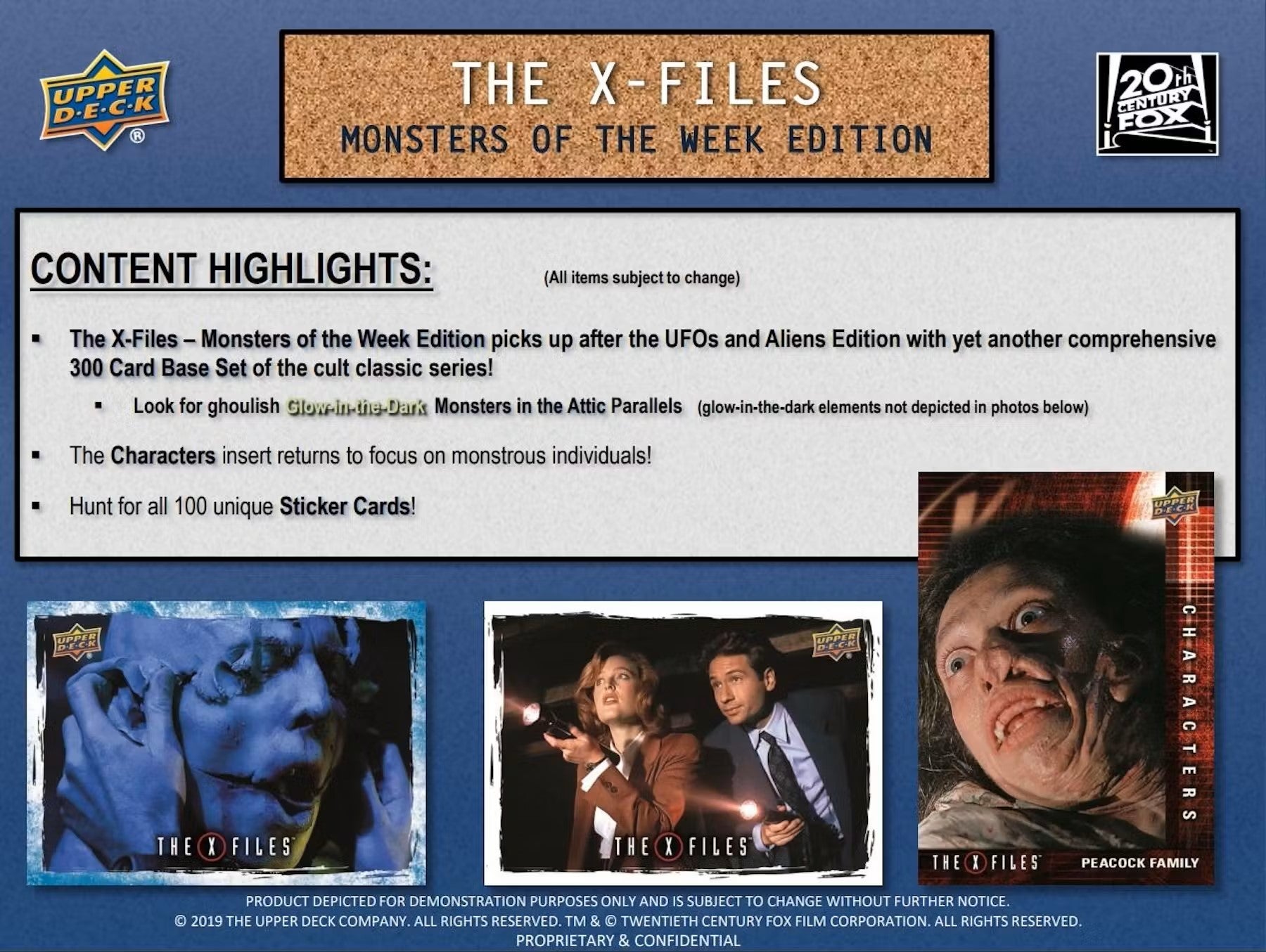 The X - Files: Monsters of the Week Trading Cards (Upper Deck 2024) - Columbia Hobby - Sports Card Boxes - Toploaders - Card Savers