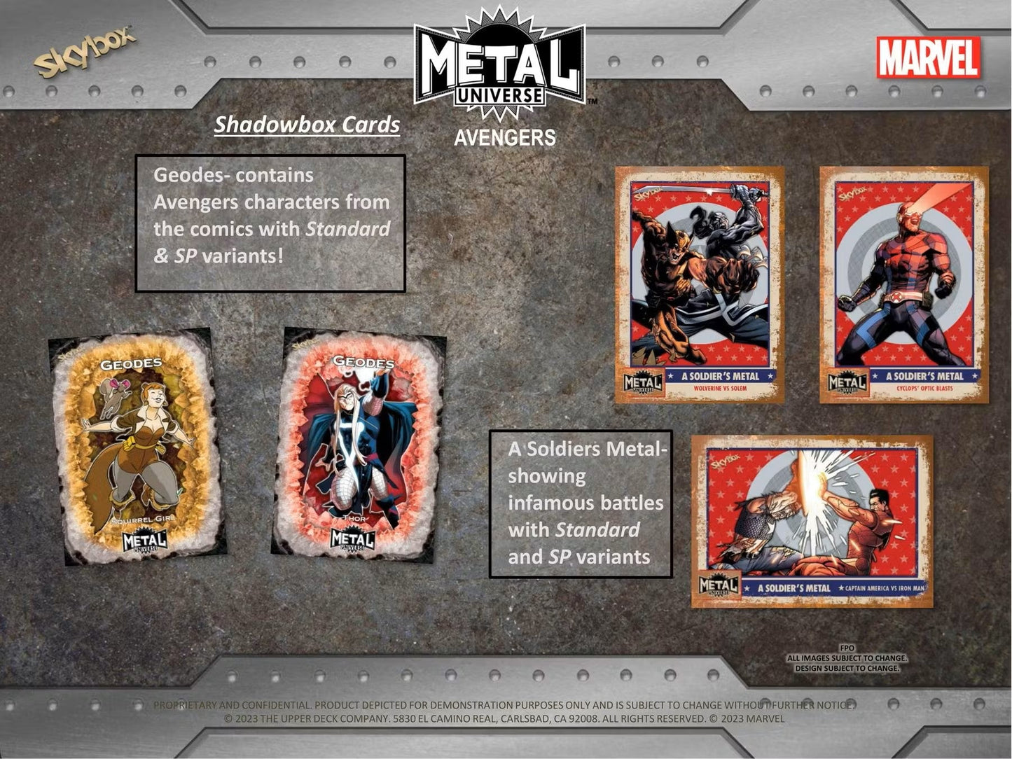 Upper Deck 2024 Marvel Metal Universe Avengers Trading Cards Hobby Box - Columbia Hobby - Sports Card Boxes - Toploaders - Card Savers