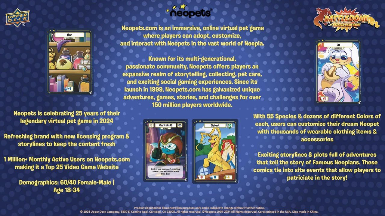 Upper Deck Neopets Battledome Defenders of Neopia Booster Box - Columbia Hobby - Sports Card Boxes - Toploaders - Card Savers